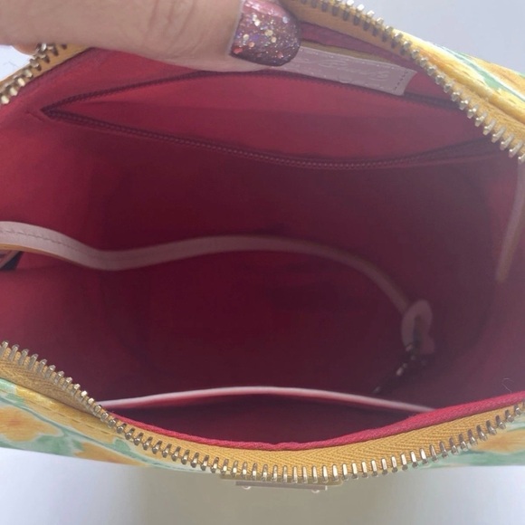 Dooney & Bourke Vintage Spring Yellow Petunia Floral Hobo Bag - Picture 8 of 9